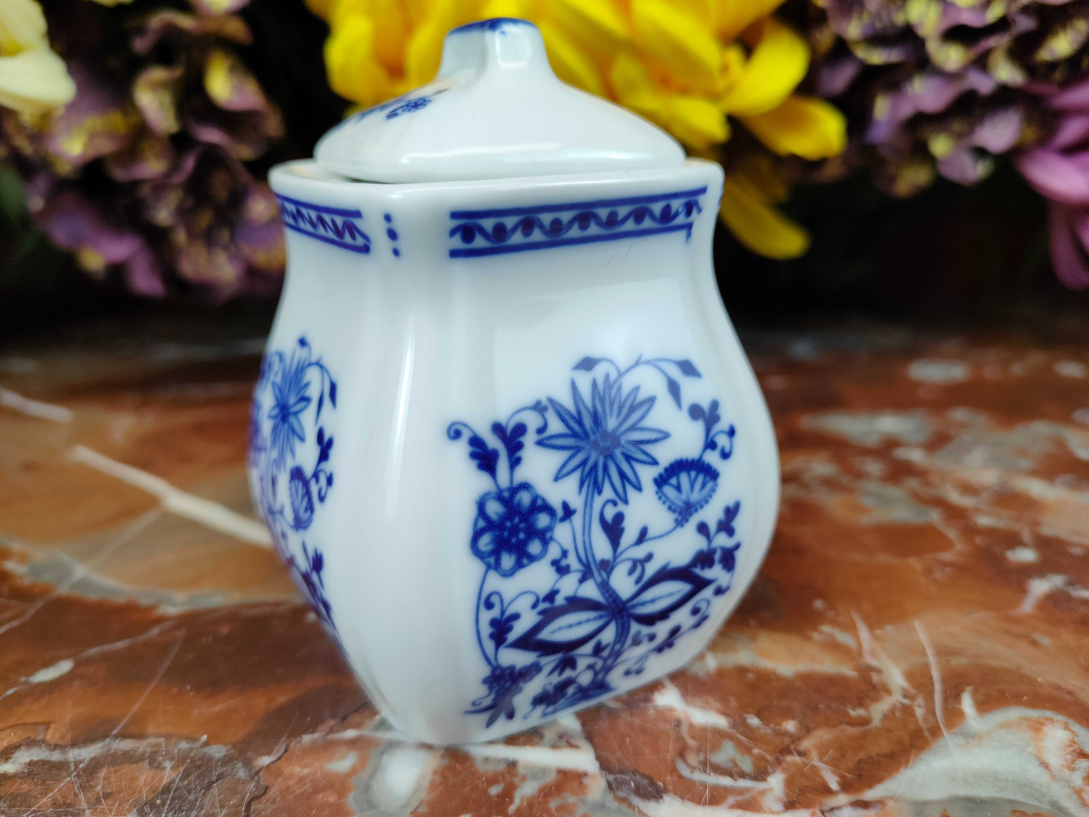 Mały porcelanowy pojemnik - Paprika - Wzór cebulowy - 130ml - Inglasur