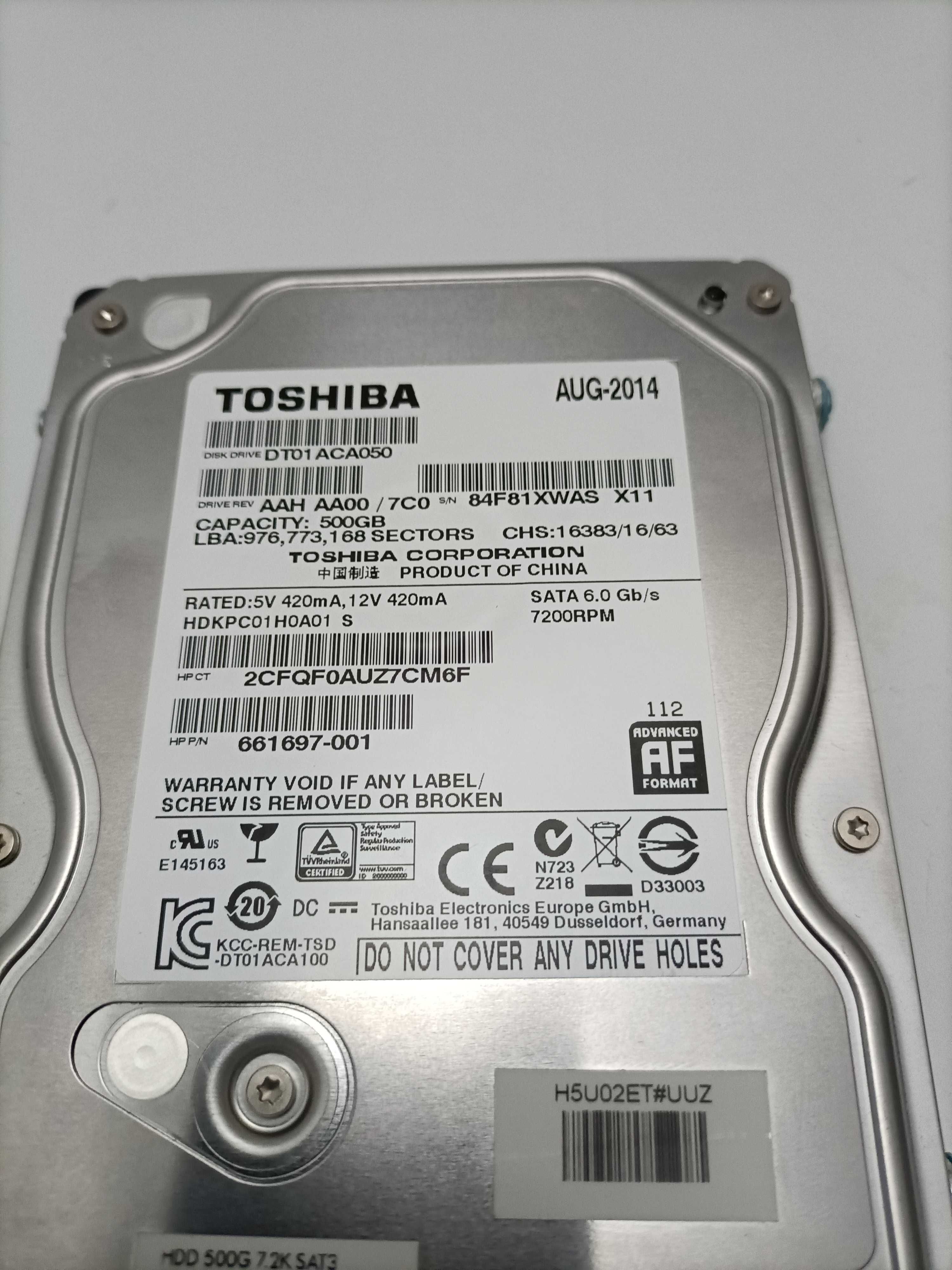 Disco HDD Toshiba 500gb