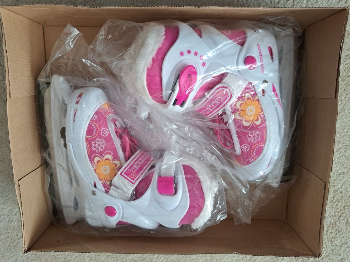 Łyżwy dziecięce zimowe Worker Izabely Pro z futerkiem S 30-33
