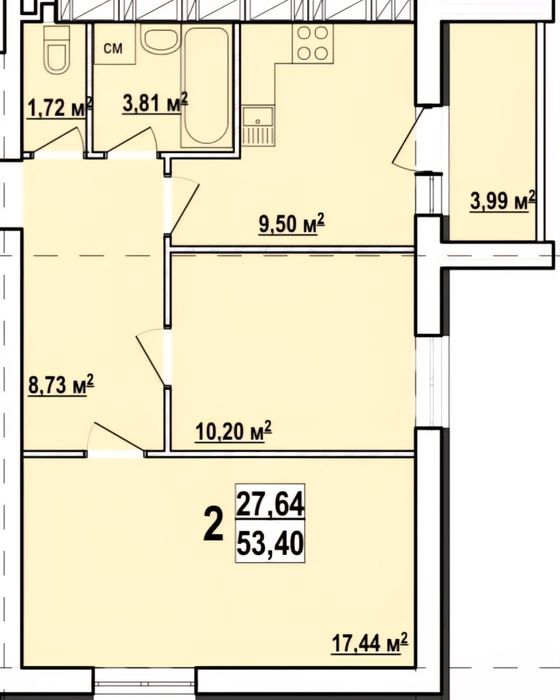 Продам двухкомнатную квартиру в новострое ЖК Мира 3 Документы.L