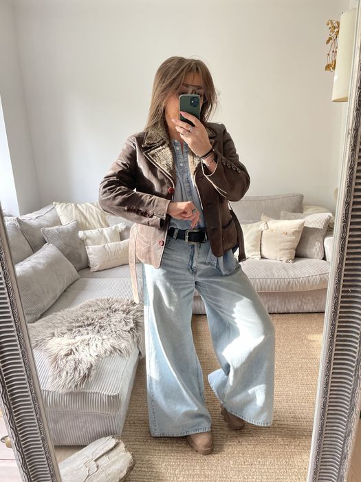 Nowa skórzana ramoneska kożuszek kurtka 100% skóra