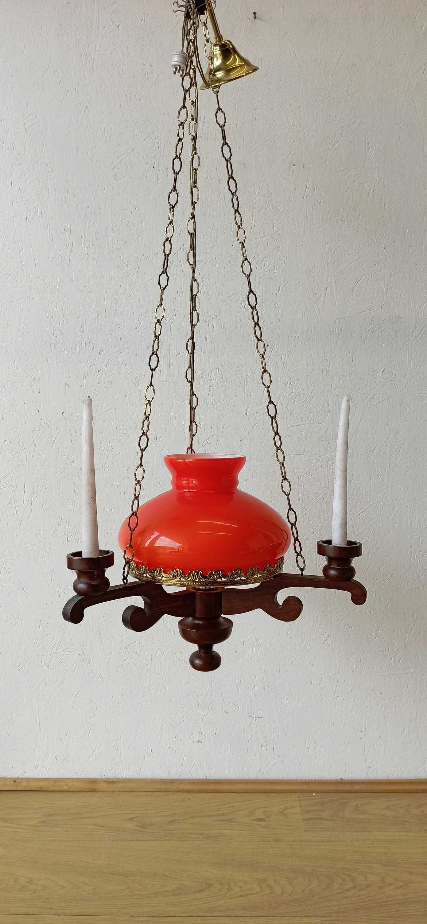Lampa wisząca ze świecznikiem