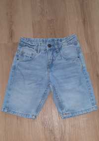 Niebieskie jeansowe shorty 128 Alive krótkie spodenki jeansowe dżins