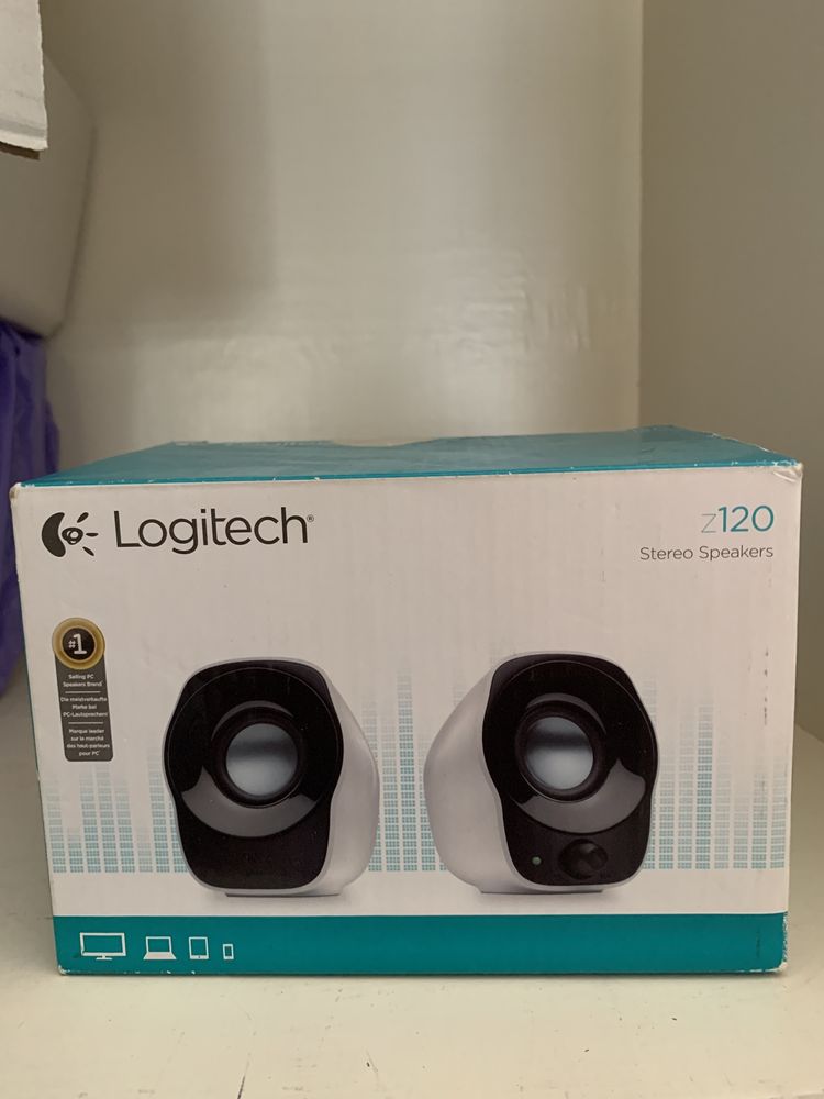 Colunas portátil branca logitech