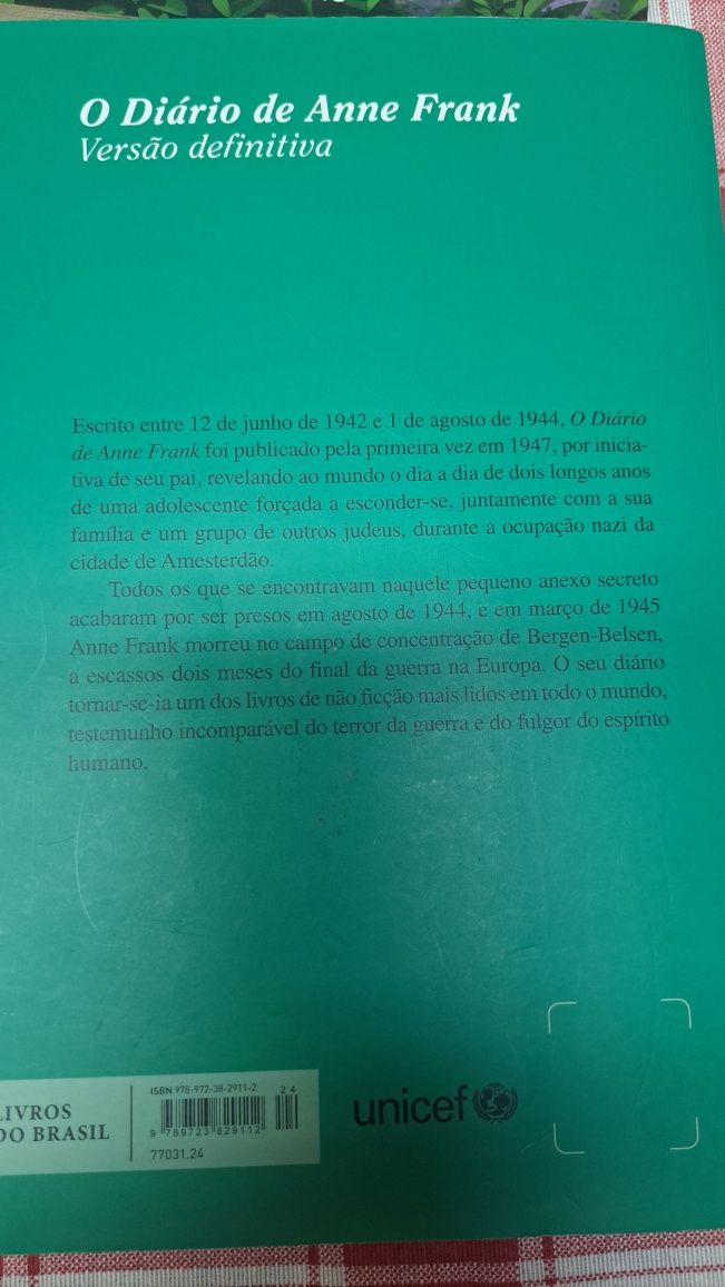 Vendo livro "O Diário de Anne Frank"