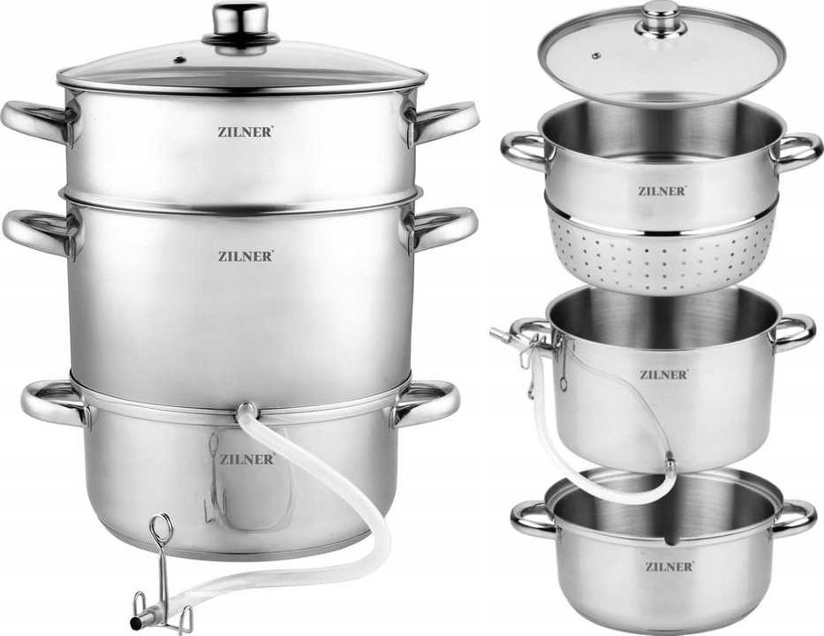 Sokownik 8L z NIERDZEWKI na Indukcję,Gaz... Garnek do soku, INDUKCJA