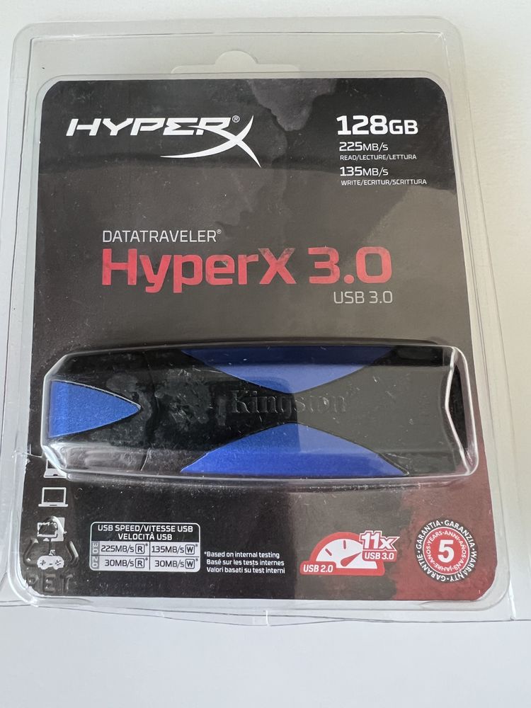 Kingston HyperX флешка 128 GB супербыстрая USB 3.0
