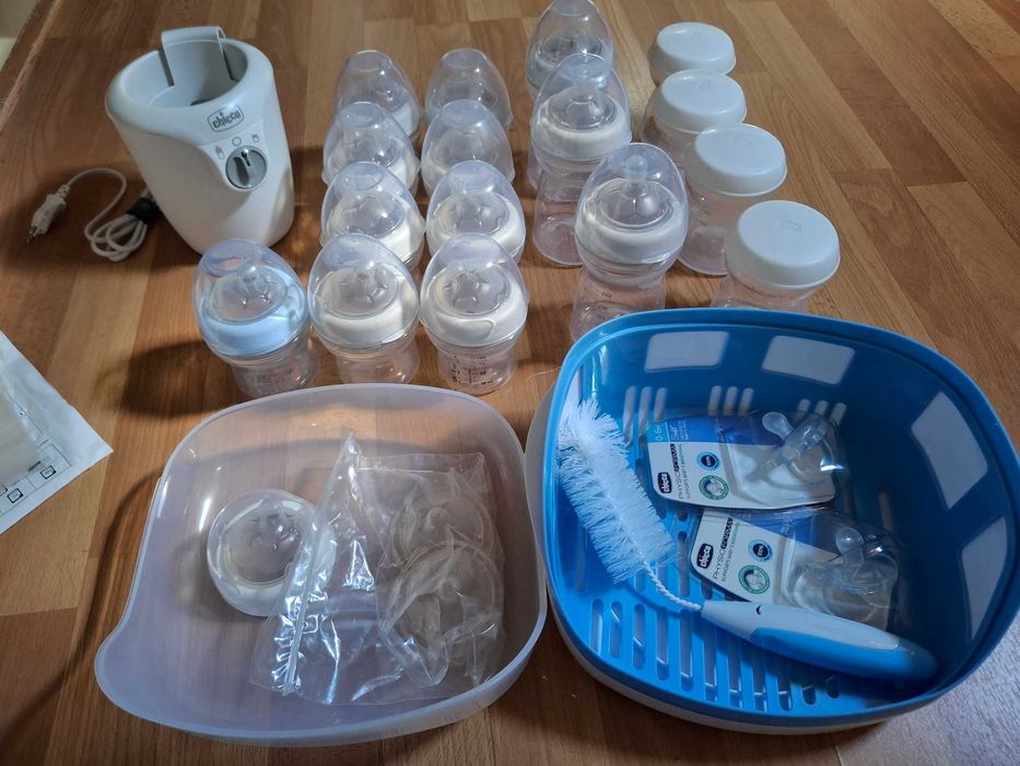 Biberões + Aquecedor + Esterilizador