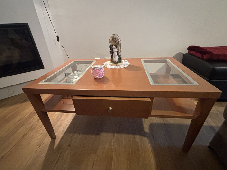 Mesa de centro para sala de estar em Madeira Faia