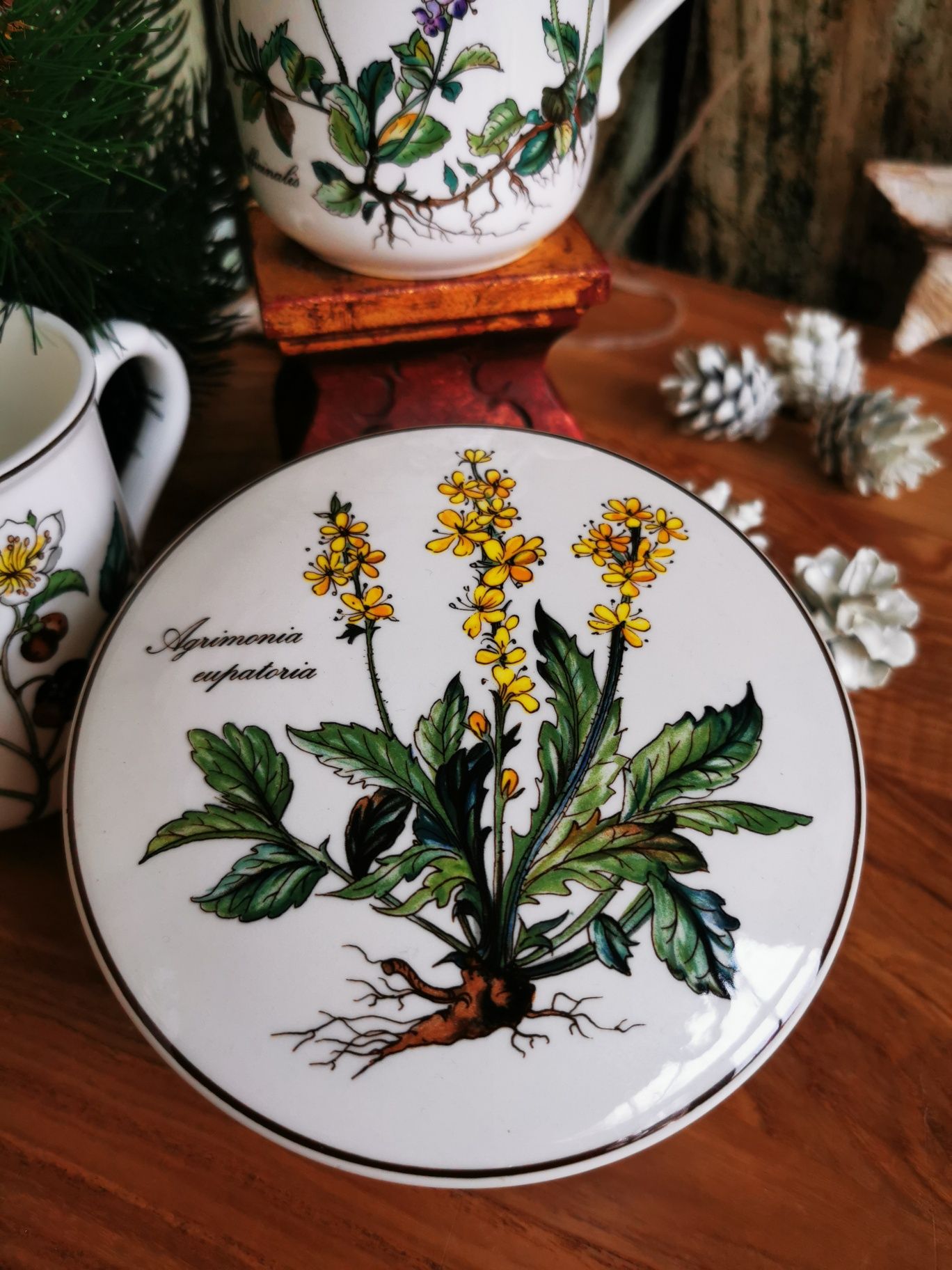 Porcelanowa szkatułka, pudełko Villeroy&Boch seria Botanica, sygnatura
