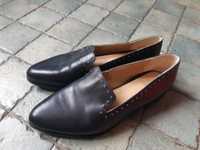 AND/OR shoes półbuty lordsy 38 Andor czarne skóra naturalna z nitami