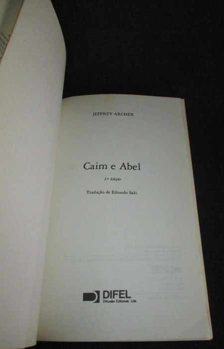 Livro Caim e Abel Jeffrey Archer Difel
