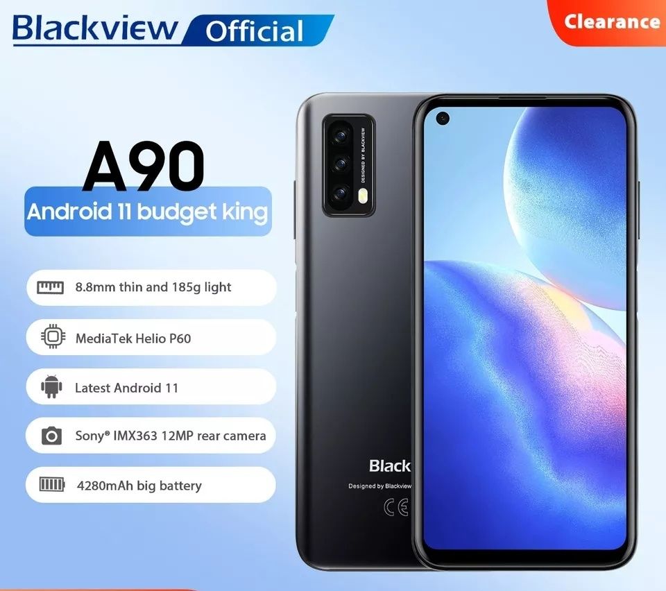 Blackview A90 4/64gb NFC Helio P60  black
