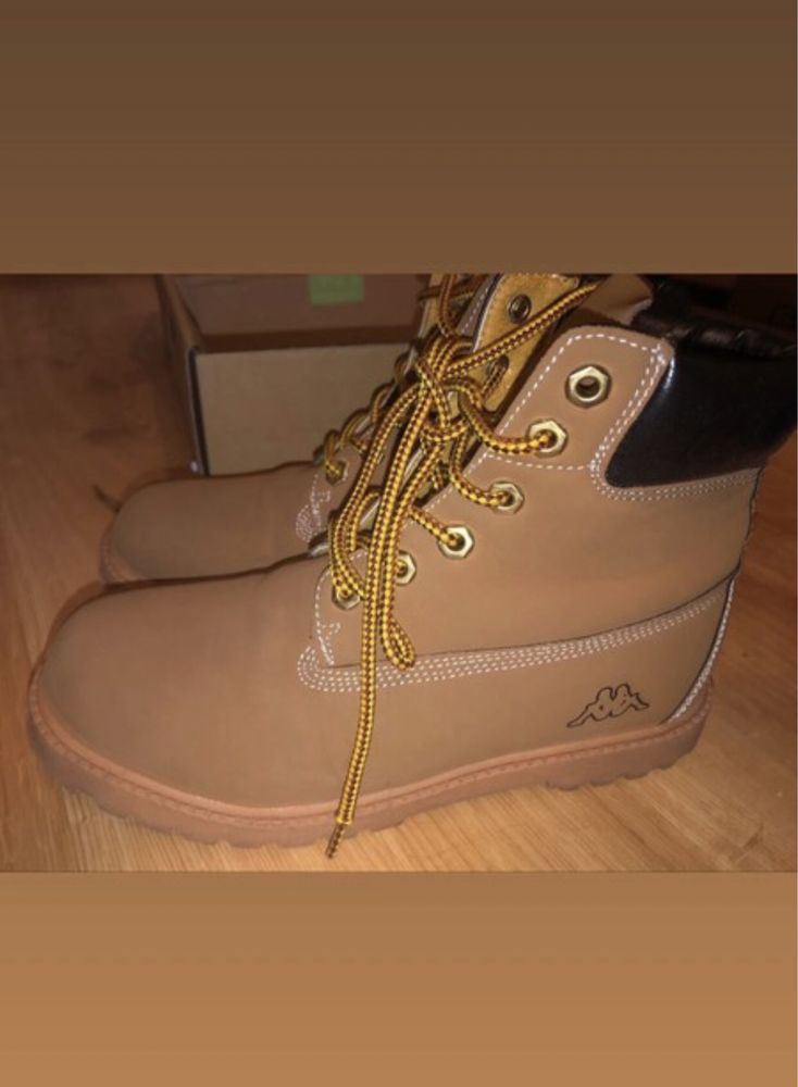 Trapery botki damskie Kappa ala Timberland jesień zima