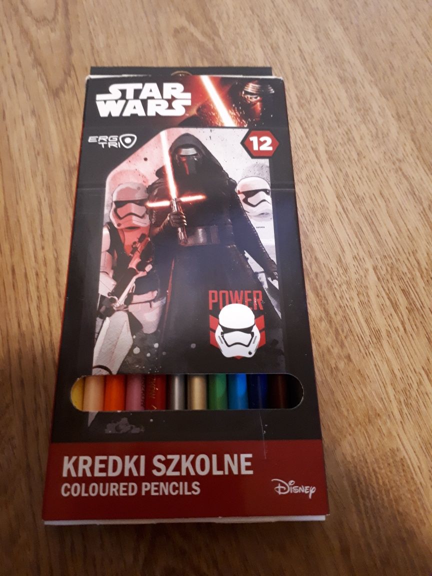 Kredki trójkątne 12 kolorów Star Wars