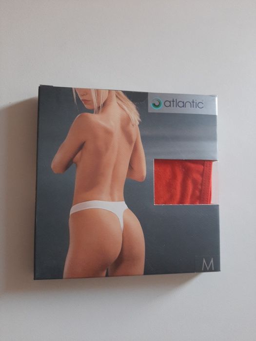 Stringi damskie Atlantic, rozmiar M, kolor pomarańczowy