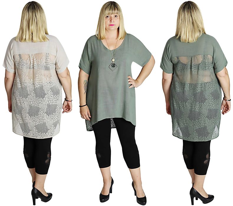 TUNIKA KORONKOWE PLECY roz uniwersalny pasuje od 50 do 54