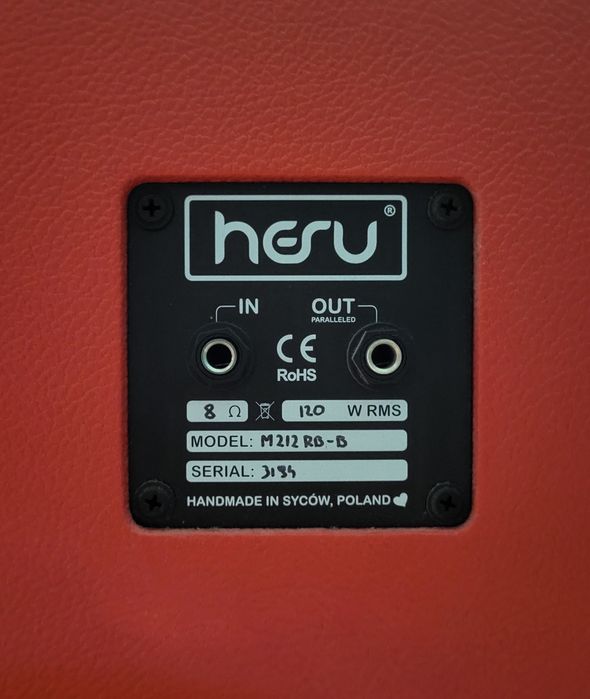 Kolumna gitarowa Hesu M212 Demon 2x12 Custom czerwona