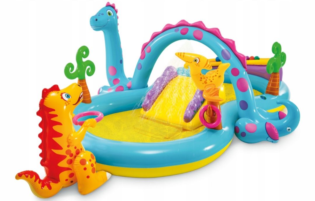 Basen dla dzieci INTEX Dinoland zjeżdżalnia