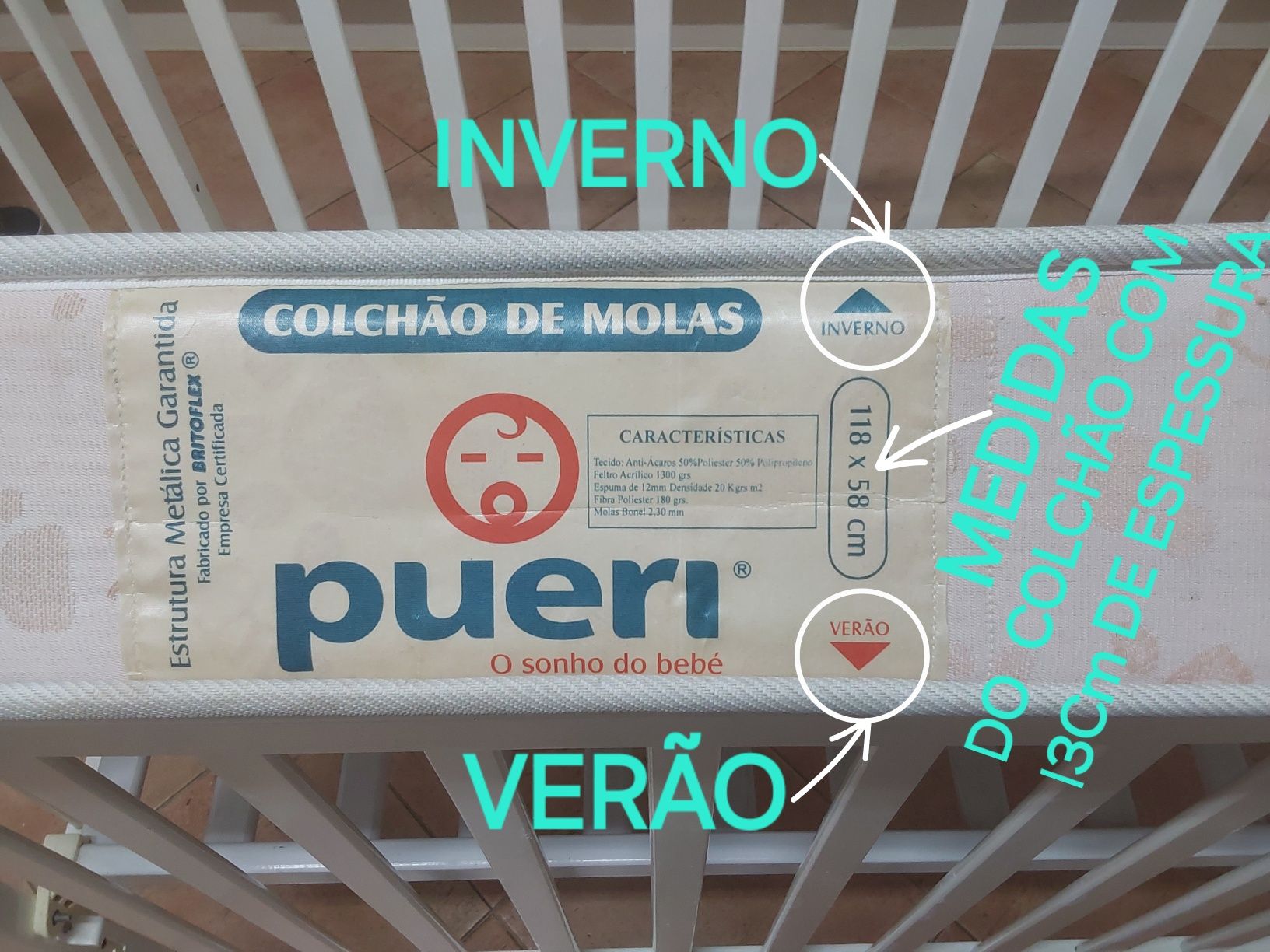 CAMA PARA BEBÉ LIMPA E LAVADA COM COLCHÃO INCLUÍDO.Casa,Quarto,Sala.