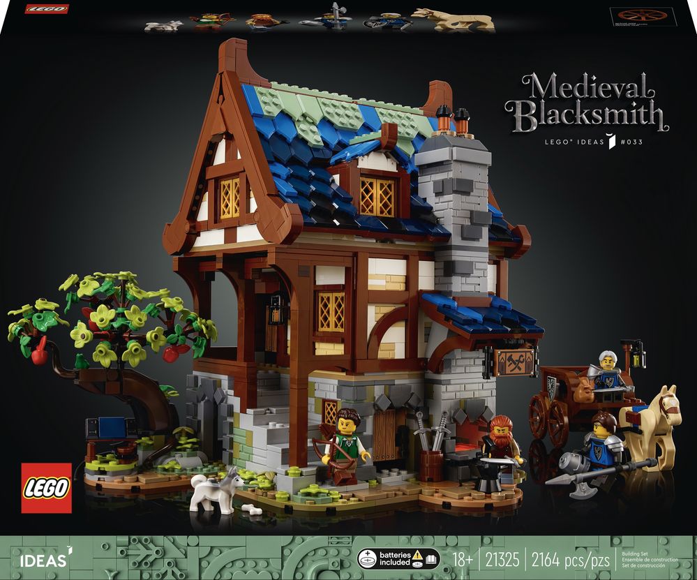 Конструктор Лего LEGO Ideas Blacksmith середньовічна кузня 2164 деталі