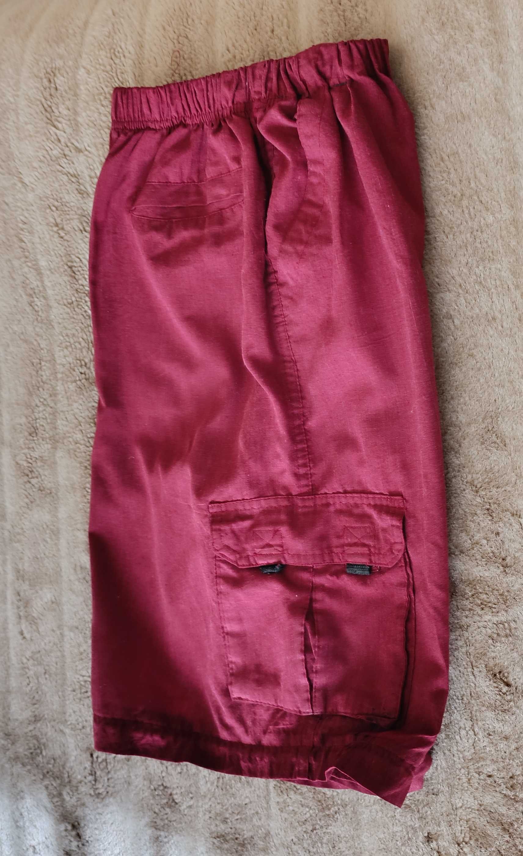 Calções, Bordeaux bolsos fechados nos lados, atrás de lado -Tam M - 38
