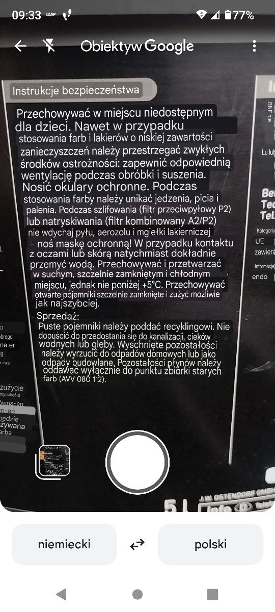 Farba biała do wnętrz 5 l