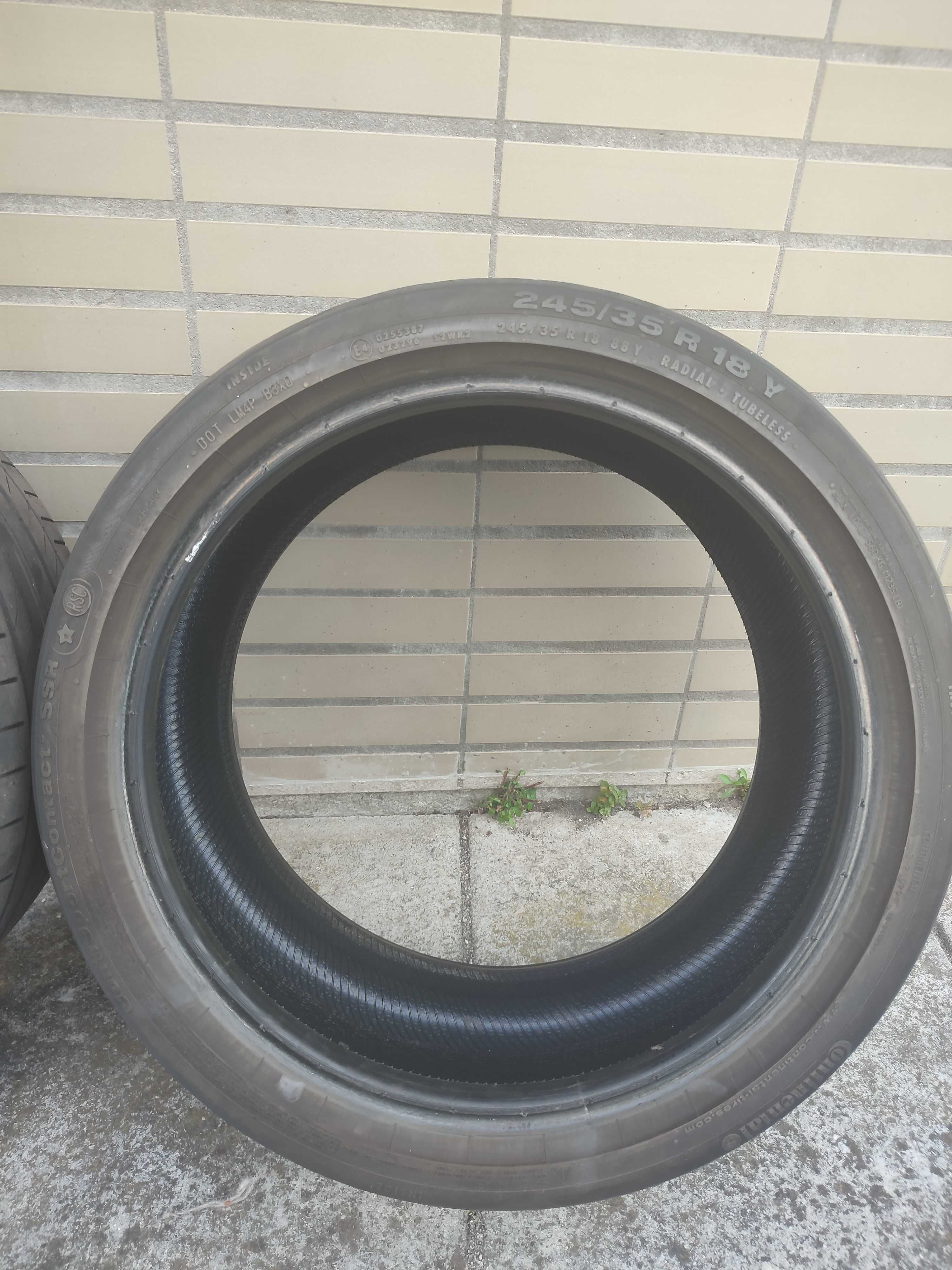 Vendo 2 pneus continental sport contact 5 ssr 245/35r18