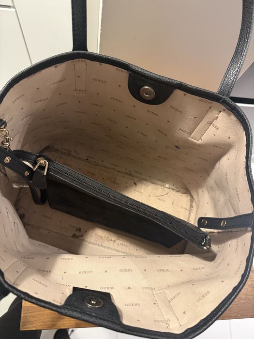 Czarno-szara torba shopper Guess