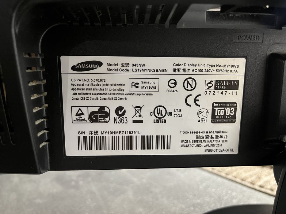 монітор Samsung 19 дюймів, 60Гц