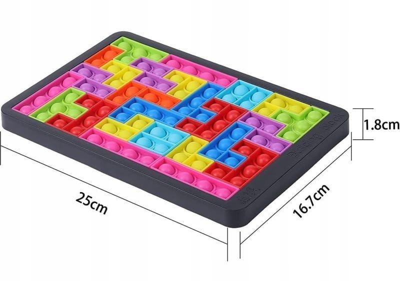 Gra Układanka Logiczna Antystresowa Sensoryczna Tetris Pop It Puzzle