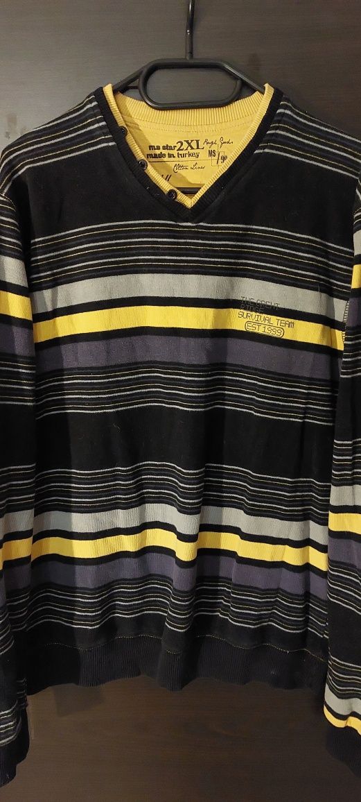 Sweter wygodny na jesień i zime 100% bawełna