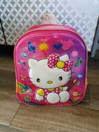 Plecak Hello Kitty 3D jednokomorowy z wypukłym frontem do przedszkola