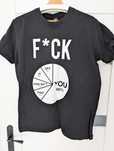 T-shirt czarny nadruk, roz L