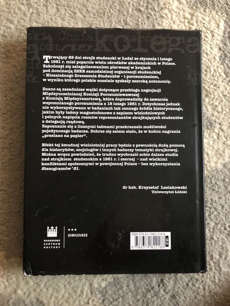Zapis negocjacji studentów, Stenogramy 81, opr. Jacek Tałczewski