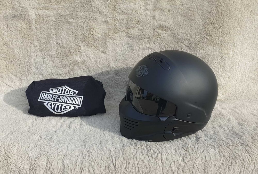 wys 18.10 Harley Davidson Pilot 2w1  XXL kask motocyklowy z blendą.