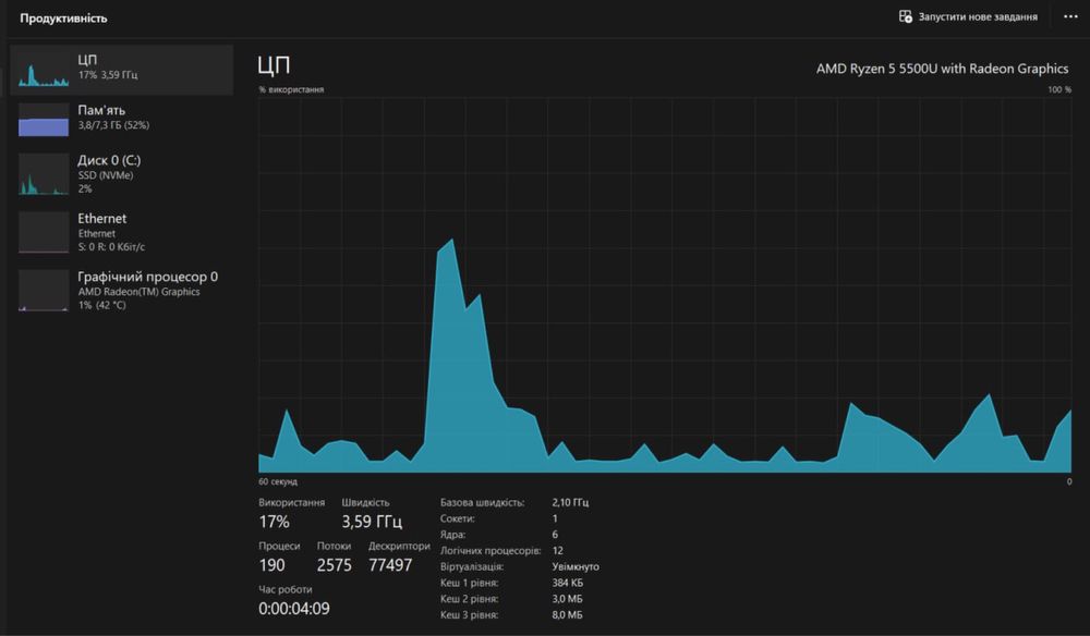 Ноутбук HP 15s-eq2069ns(+ мишка Razer Deathadder v2 mini)