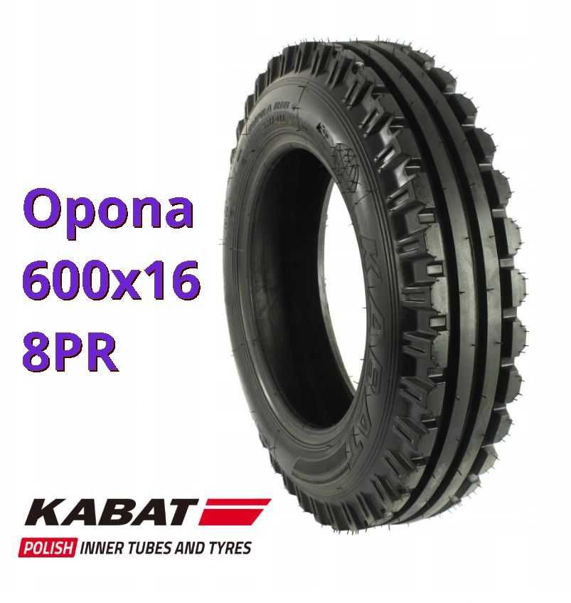 Opona 600x16 600-R16 8PR KABAT Ursus C330 C360 T25 MF255 Nowa/gwar.