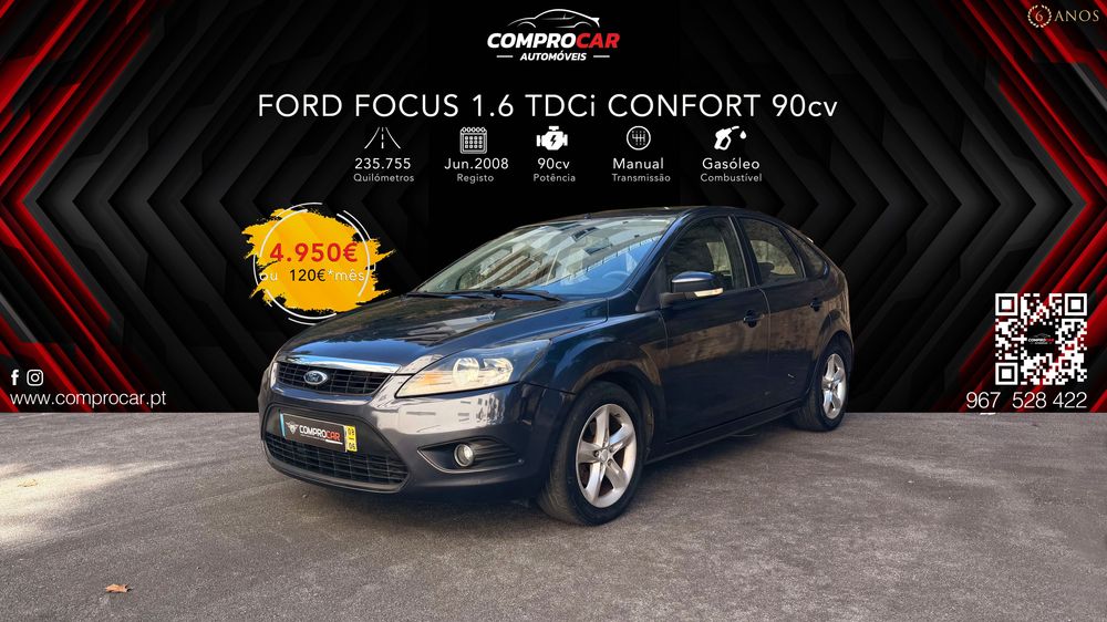 Ford Focus 1.6TDCi Confort 90CV - REVISÕES TODAS NA MARCA