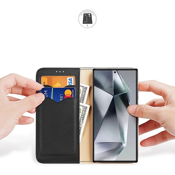 Etui Dux Ducis Hivo z klapką i blokadą RFID do Samsung Galaxy S24 Ultr