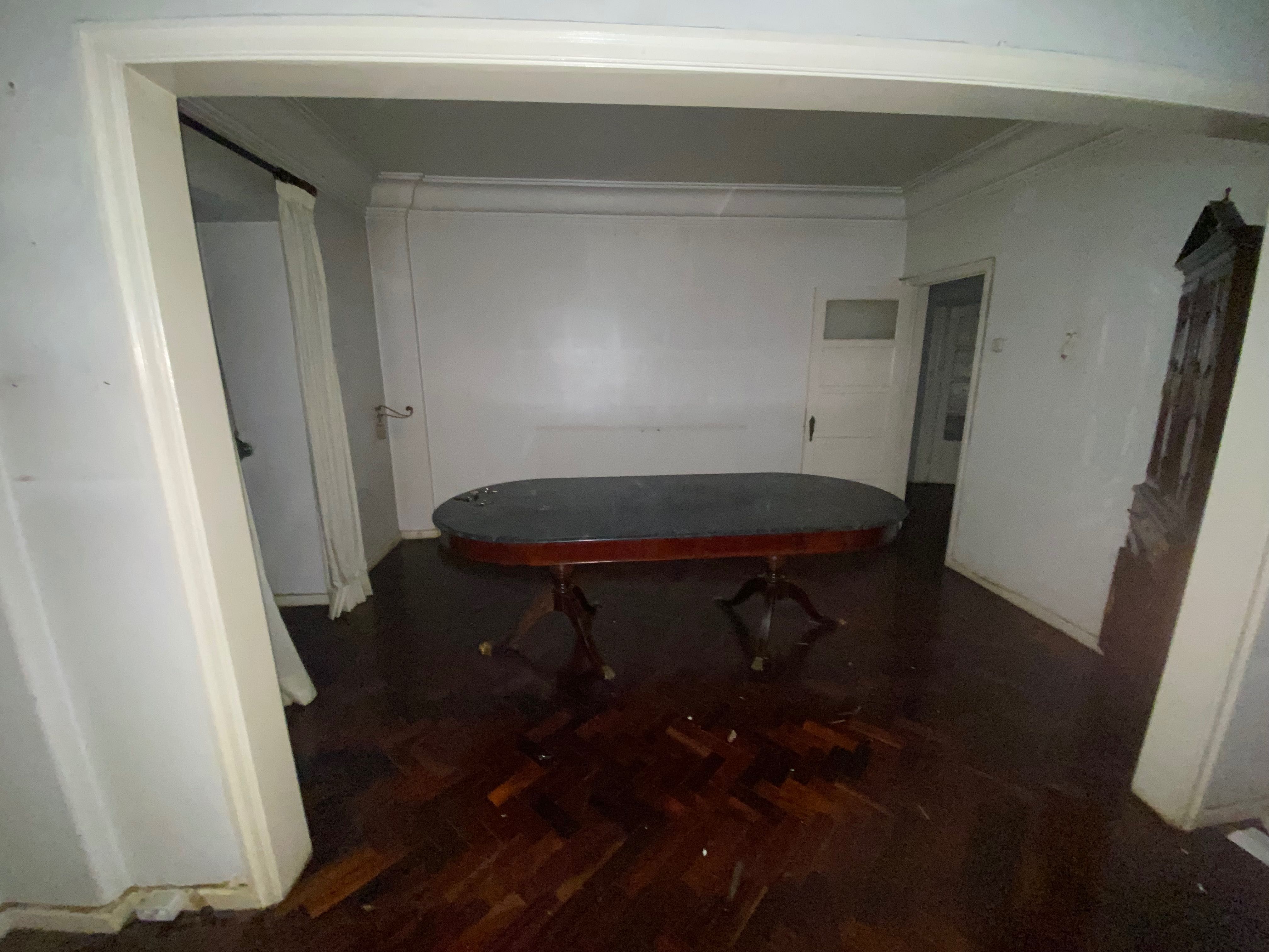 Extraordinária Mesa Mogno Cuba Tampo Mármore 2,42 mt