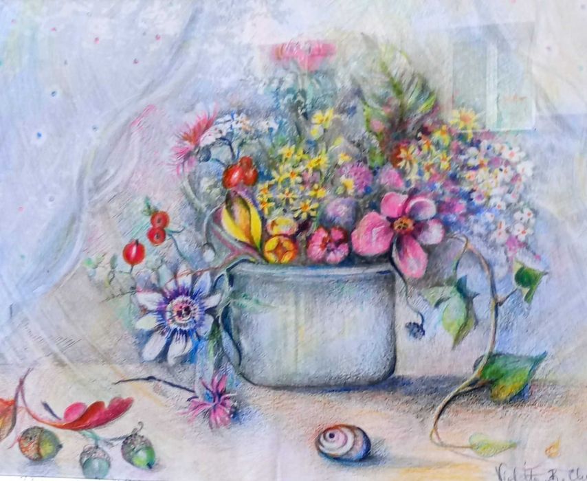 Rysunki pastel ręcznie wykonane 45/40