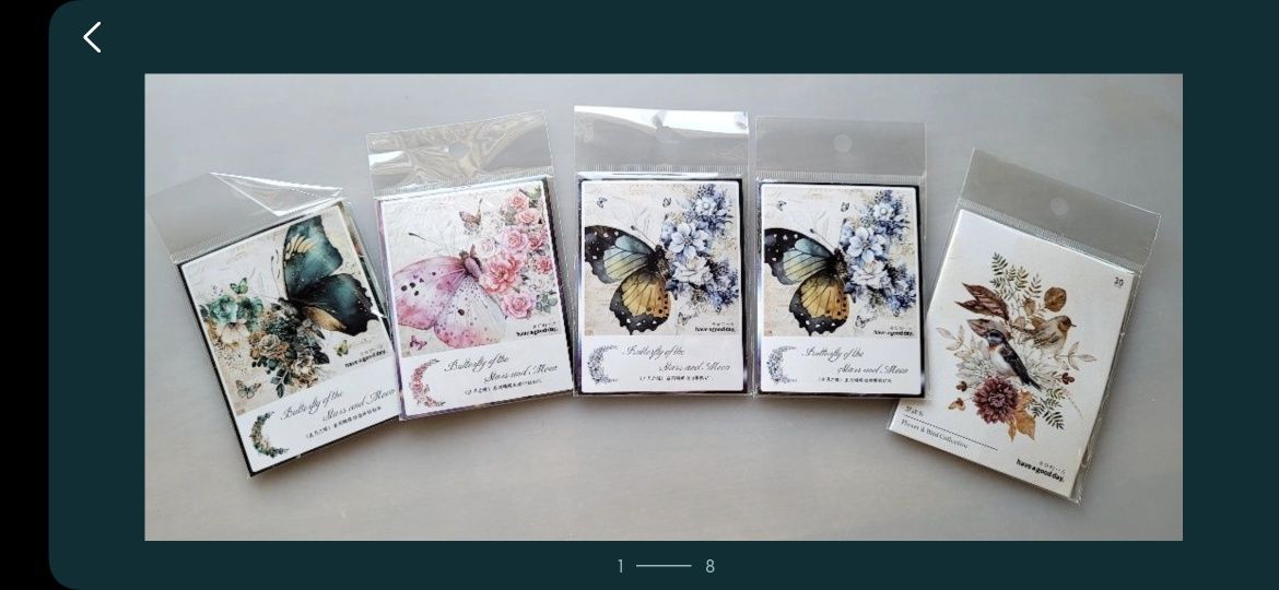 Naklejki przezroczyste 5 pack-motyle