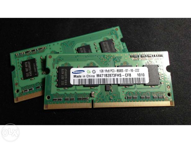 Memória RAM - Kit 2Gb (2x 1Gb) DDR3-1066