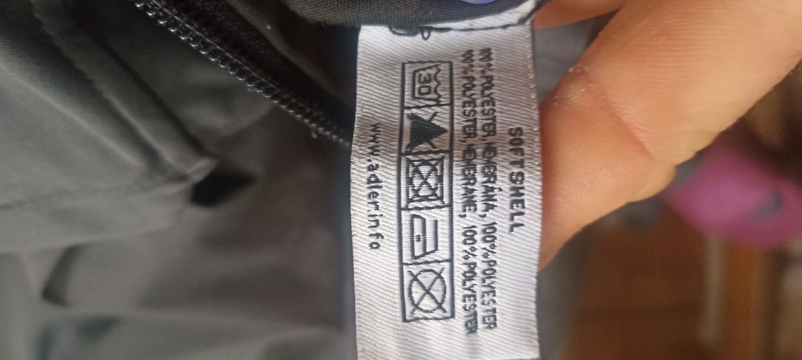 Softshell kurtka techniczna z gumowanego nylonu membrana Adler EU 40/L