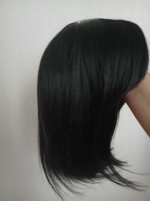 Перука з натурального волосся парик натуральные волосы 30, 28см амбре