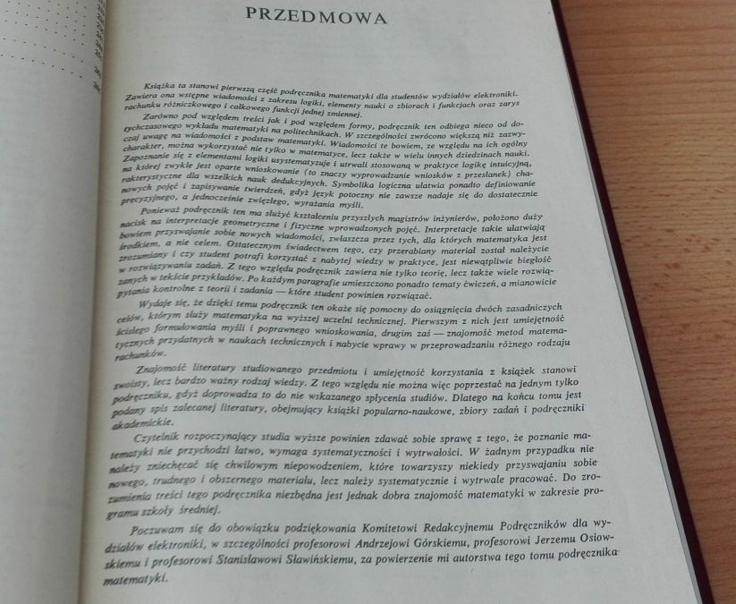 Matematyka Cz 1 Wojciech Żakowski Rachunek różniczkowy i całkowy