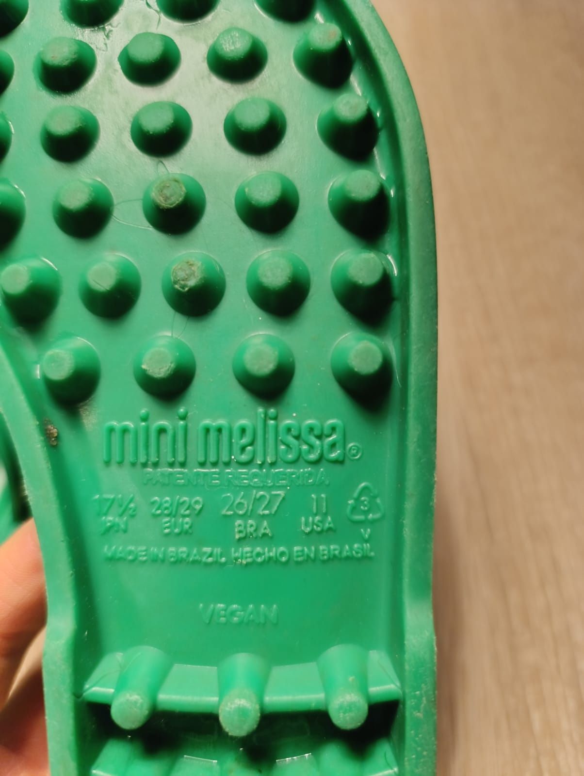 Mini Melissa Possesionb zielone sandaly