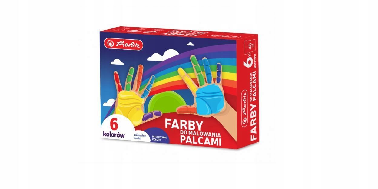 Farby Do Malowania Palcami 6 Kolorów X 40ml