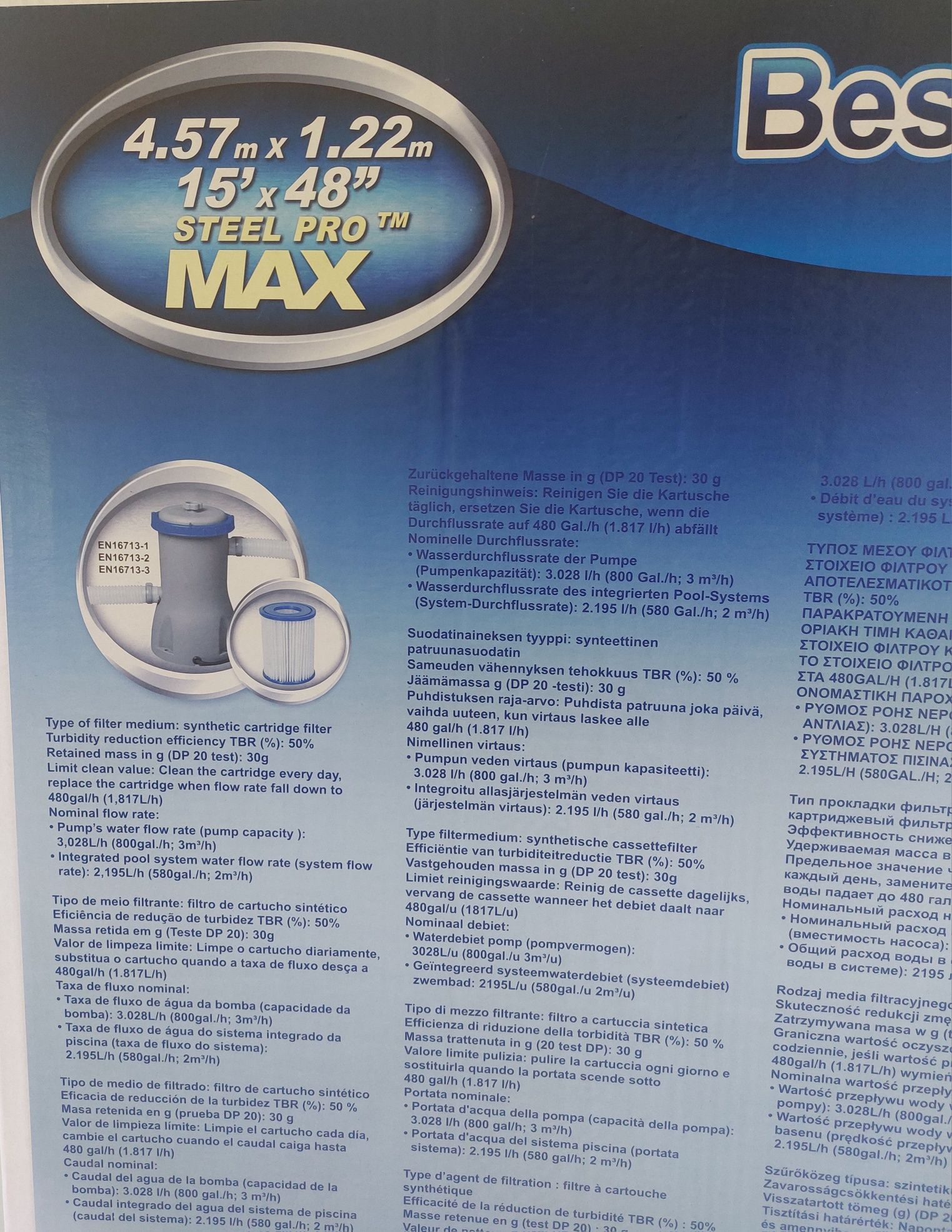 Basen   Bestway max 457   122  pompa   odkurzacz Intex